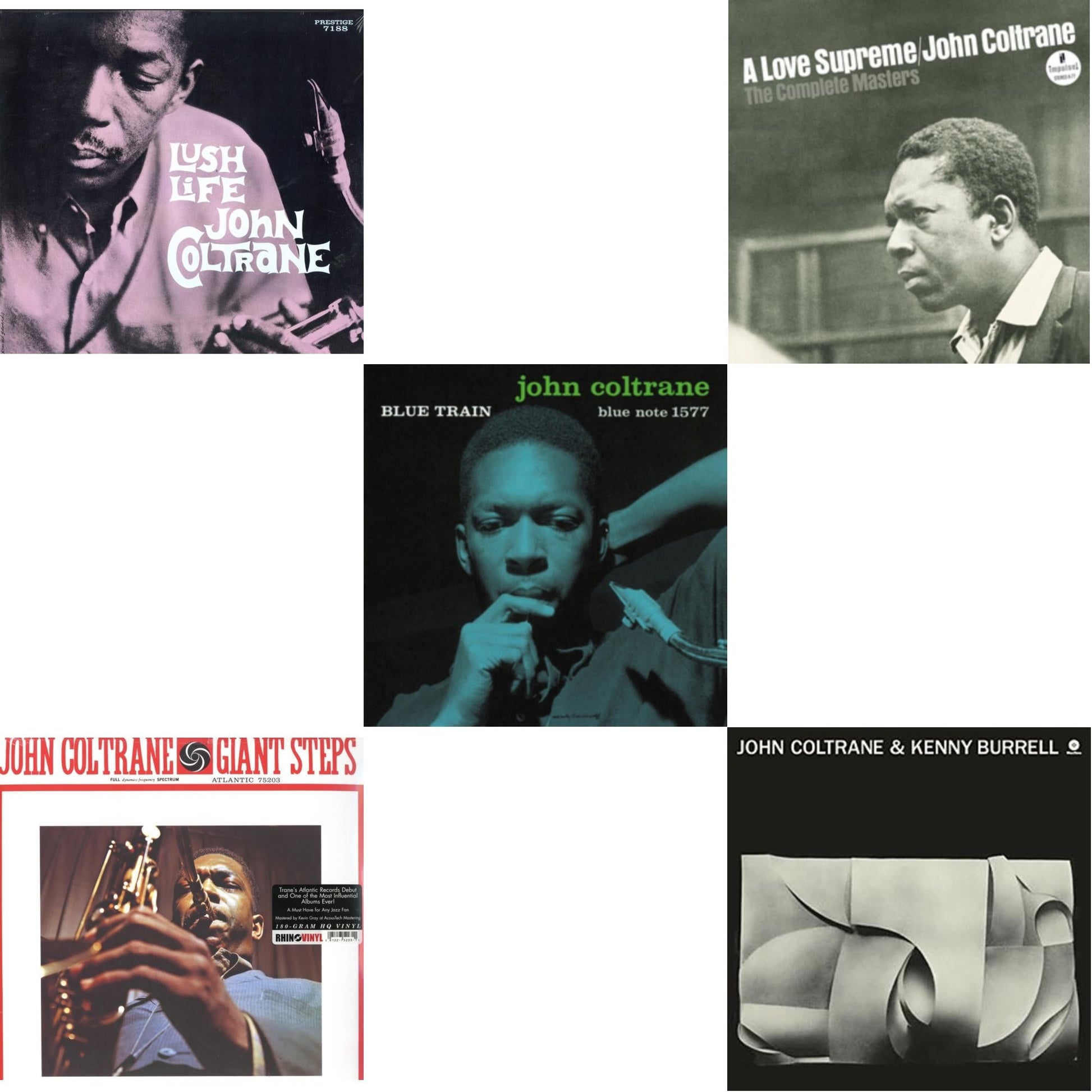 This is a 5 LP Vinyl SKU bundle.
1.This LP Vinyl is brand new.Format: LP VinylMusic Style: Contemporary JazzThis item's title is: Lush LifeArtist: John ColtraneBarcode: 025218113113Release Date: 9/16/2011
2.This LP Vinyl is brand new.