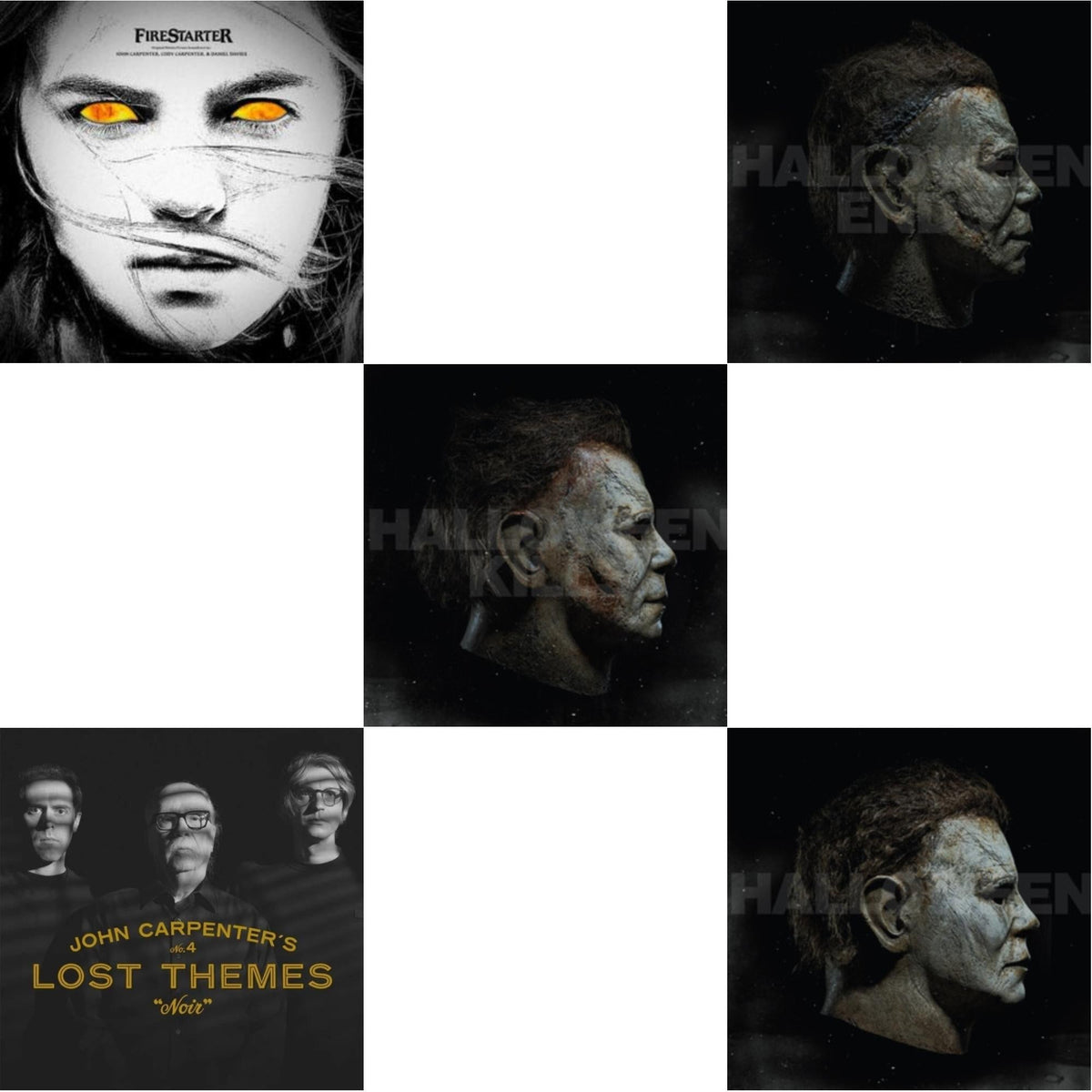 Firestarter Ost (Yellow & Bone Splatter LP Vinyl) & Lost Themes Iv: Noir (Tan & Black Marble LP Vinyl/7Inch) & Halloween Kills Ost (Expanded Edition/2LP/Orange W/ Green Splatter Vinyl)