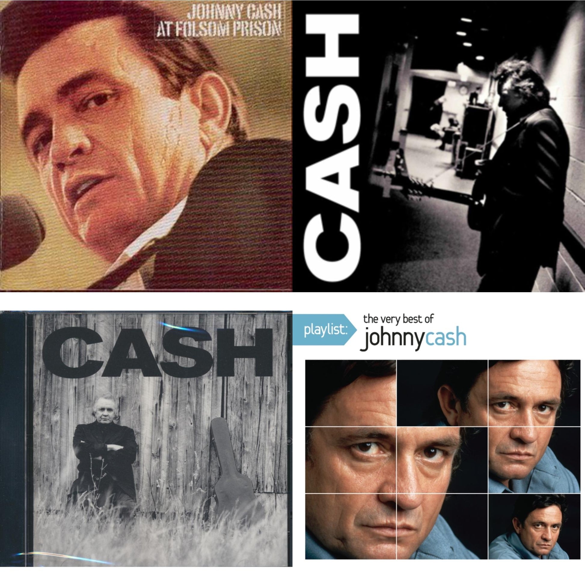 This is a 4 CD SKU bundle.
1.This CD is brand new.Format: CDMusic Style: CountryThis item's title is: At Folsom PrisonArtist: Johnny CashLabel: ColumbiaBarcode: 074646595527Release Date: 10/19/1999
2.This CD is brand new.