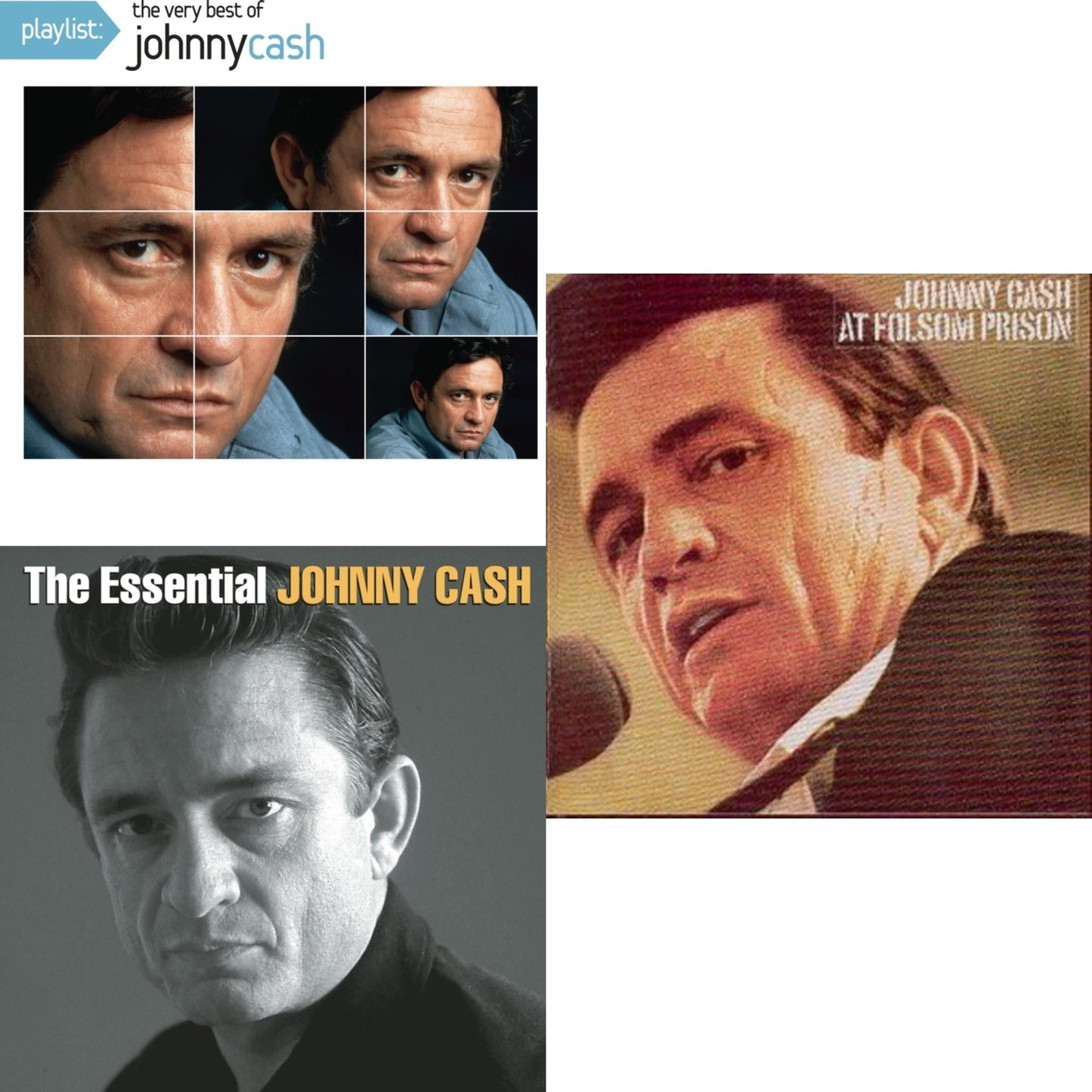 This is a 3 CD SKU bundle.
1.This CD is brand new.Format: CDThis item's title is: At Folsom PrisonArtist: Johnny CashBarcode: 074646595527Release Date: 10/19/1999
2.This CD is brand new.