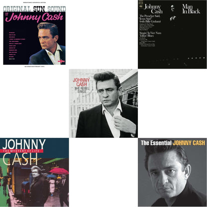 This is a 5 LP Vinyl SKU bundle.
1.This LP Vinyl is brand new.Format: LP VinylThis item's title is: Original Sun Sound Of Johnny CashArtist: Johnny CashLabel: CHARLYBarcode: 5060767440612Release Date: 10/16/2020
2.This LP Vinyl is brand new.