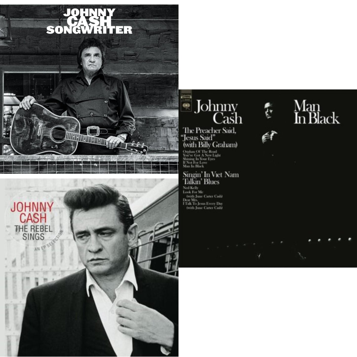 This is a 3 LP Vinyl SKU bundle.
1.This LP Vinyl is brand new.Format: LP VinylThis item's title is: SongwriterArtist: Johnny CashBarcode: 602458828764Release Date: 6/28/2024
2.This LP Vinyl is brand new.