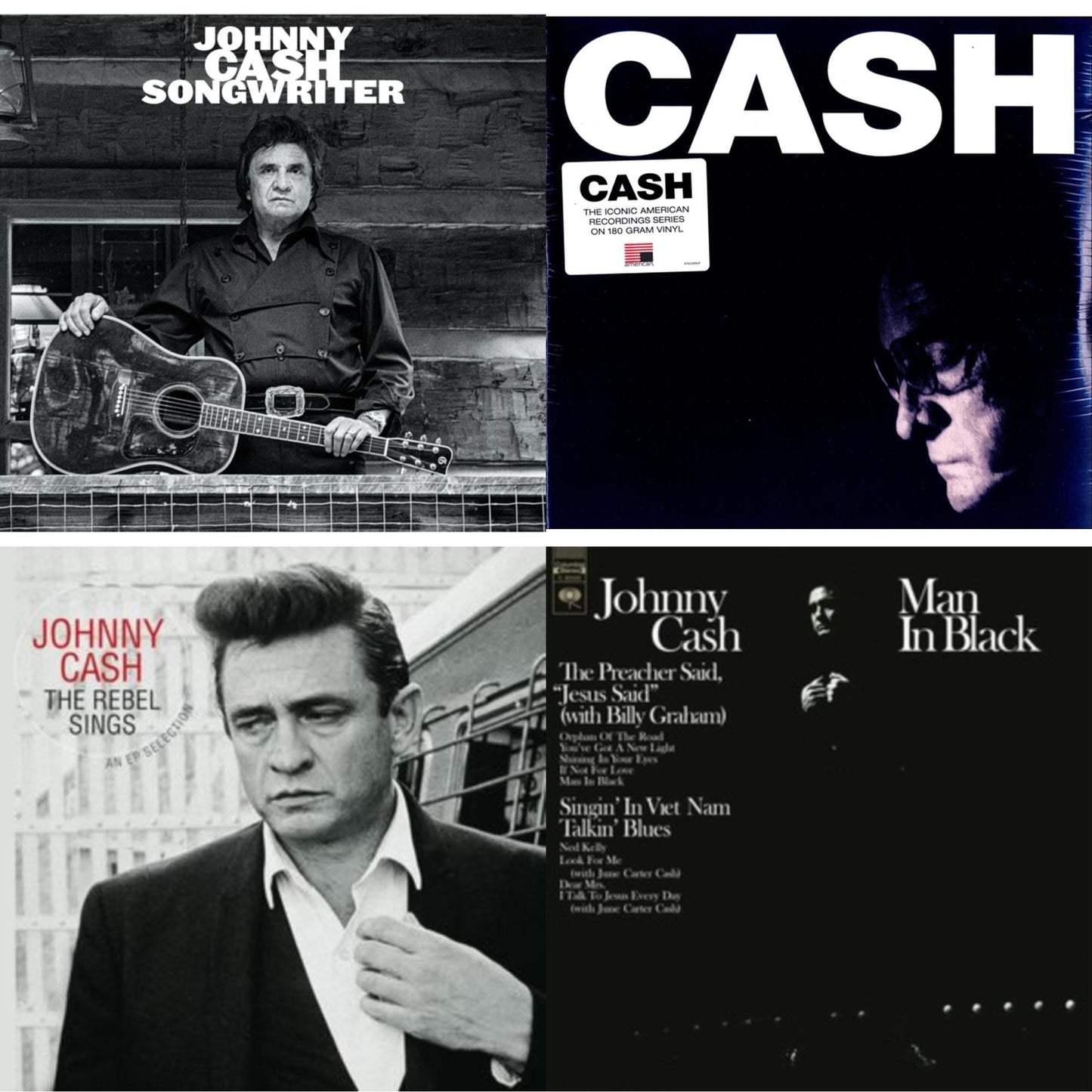 This is a 4 LP Vinyl SKU bundle.
1.This LP Vinyl is brand new.Format: LP VinylThis item's title is: SongwriterArtist: Johnny CashBarcode: 602458828764Release Date: 6/28/2024
2.This LP Vinyl is brand new.