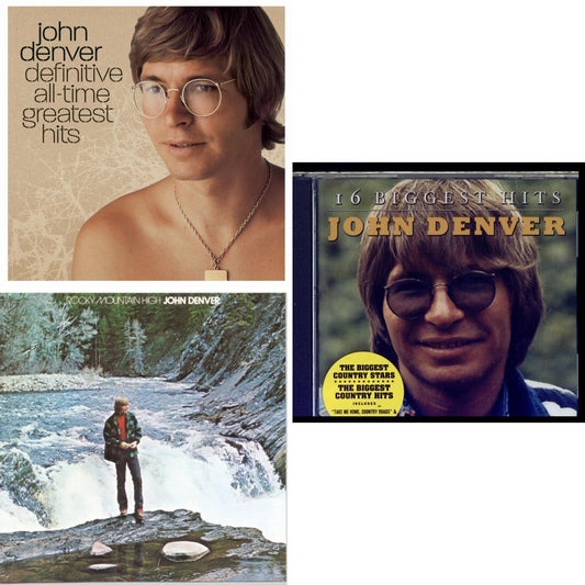 John Denver - Definitive All Time Greatest Hits & Rocky Mountain High & 16 Biggest Hits - CD Bundle