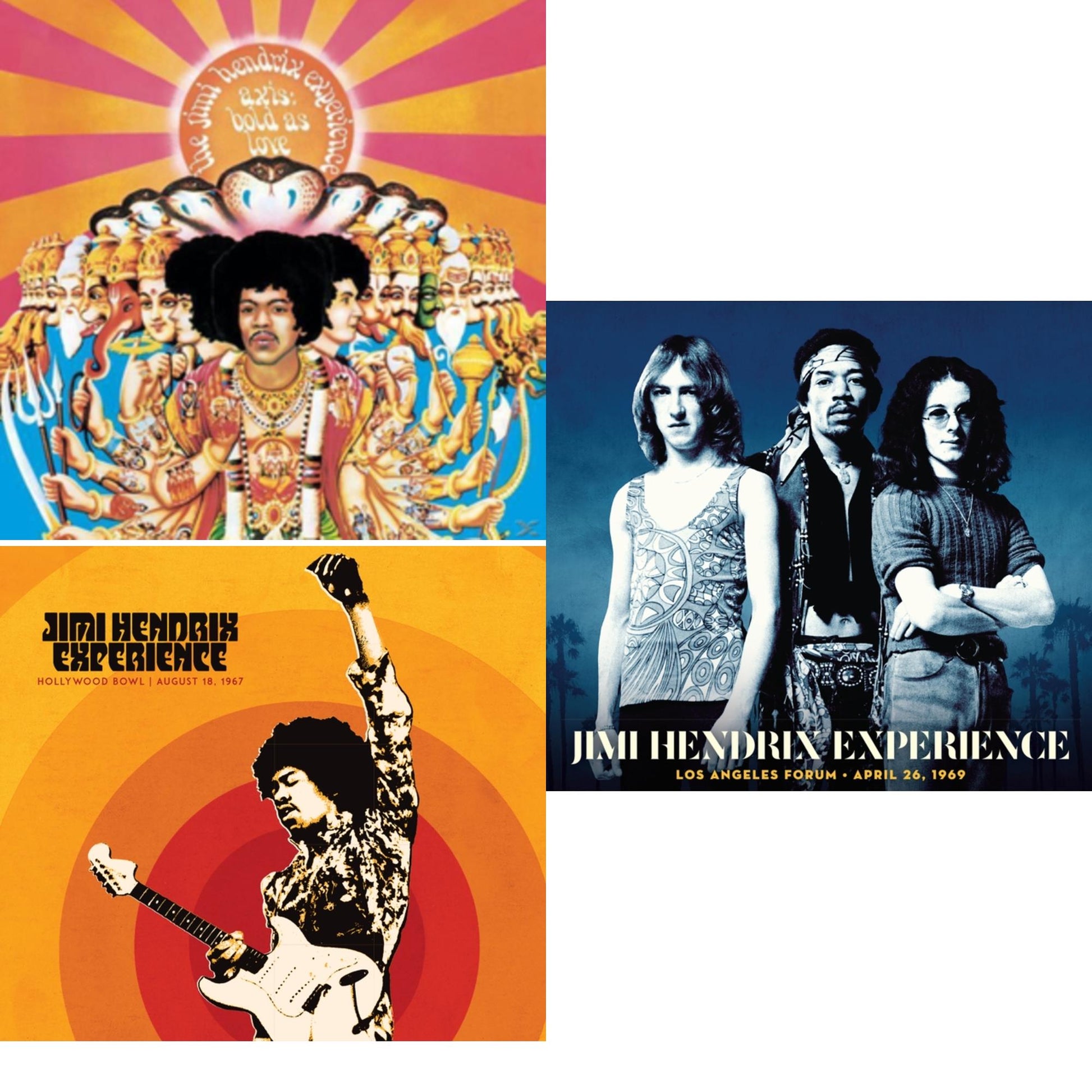 This is a 3 CD SKU bundle.
1.This CD is brand new.Format: CDMusic Style: Psychedelic RockThis item's title is: Axis: Bold As LoveArtist: Jimi Experience HendrixLabel: SMGBarcode: 886919389227Release Date: 10/22/2013
2.This CD is brand new.