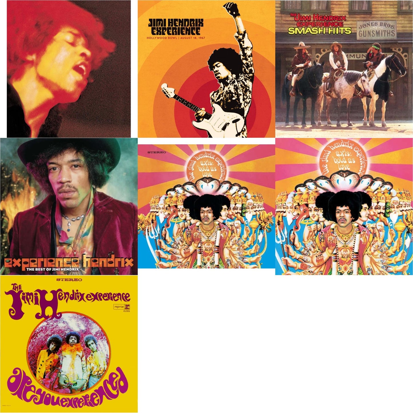 This is a 7 LP Vinyl SKU bundle.
1.This LP Vinyl is brand new.Format: LP VinylMusic Style: Blues RockThis item's title is: Jimi Hendrix Experience: Live At The Hollywood Bowl: August 18, 1967Artist: Jimi Experience HendrixLabel: LegacyBarcode: 196588315510Release Date: 11/10/2023
2.