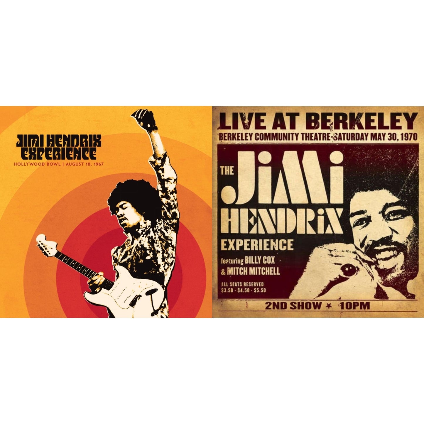 Jimi Hendrix Experience: Live At The Hollywood Bowl: August 18, 1967 & Live At Berkeley (2LP/Gatefold)
