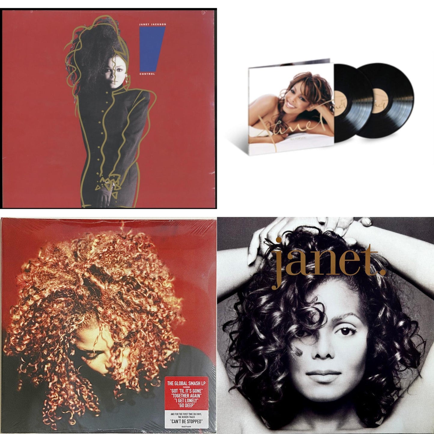 Control & All For You (2 LP) & Velvet Rope (2LP) & Janet. (2 LP)