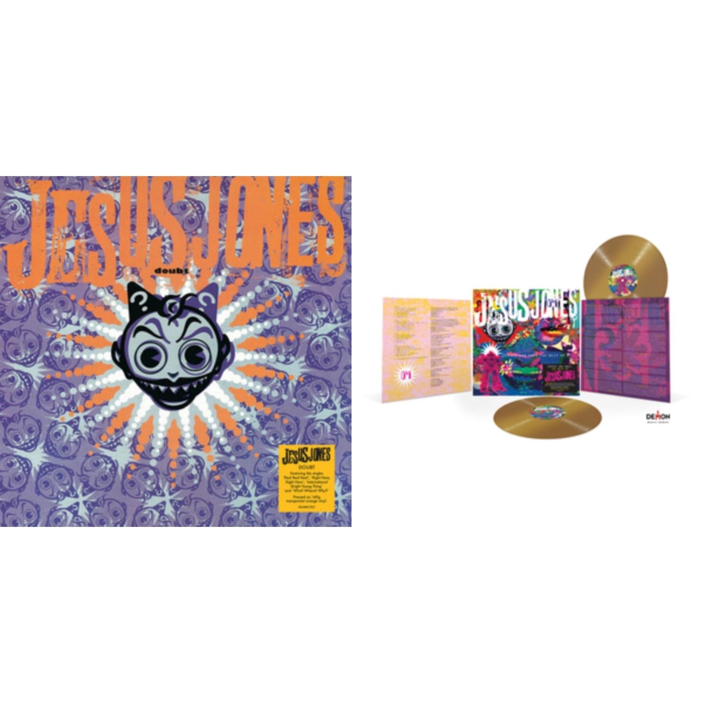 This is a 2 LP Vinyl SKU bundle.
1.This LP Vinyl is brand new.Format: LP VinylMusic Style: Alternative RockThis item's title is: Doubt (Translucent Orange LP Vinyl/140G)Artist: Jesus JonesLabel: DEMON RECORDSBarcode: 5014797906358Release Date: 10/28/2022
2.This LP Vinyl is brand new.