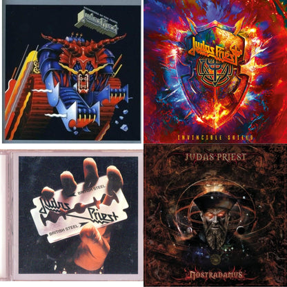 This is a 4 CD SKU bundle.
1.This CD is brand new.Format: CDMusic Style: Heavy MetalThis item's title is: Defenders Of The FaithArtist: Judas PriestLabel: LEGACYBarcode: 696998543829Release Date: 5/29/2001
2.This CD is brand new.