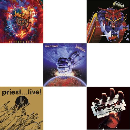 Invincible Shield (2LP) & Priest... Live! (2 LP/180G/Dl Code) & Ram It Down (180G/Dl Code) & Defenders Of The Faith (180G/Dl Code) & British Steel (180G)(Dl Code)