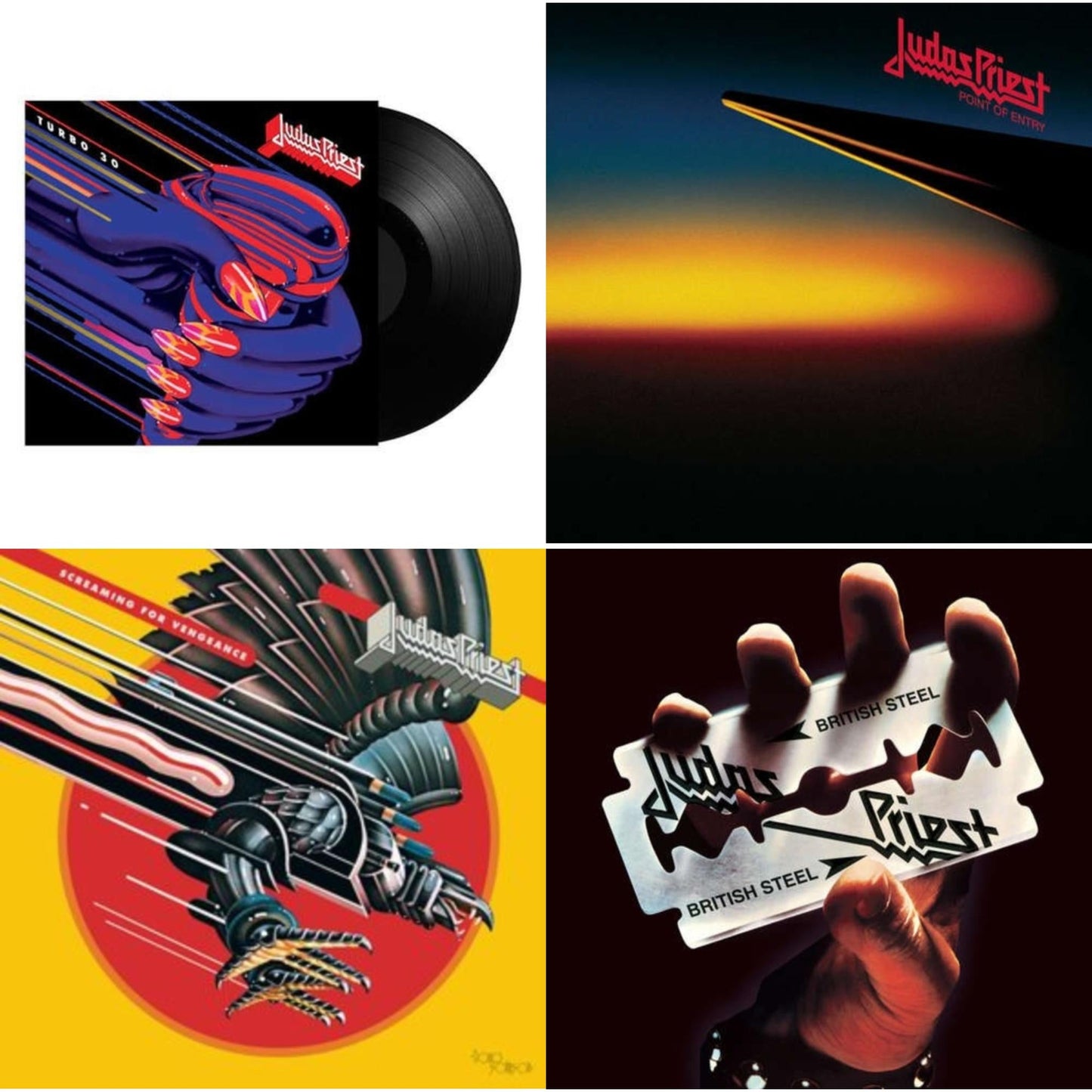 Turbo 30 (150G) & Point Of Entry (180G/Dl Card) & Screaming For Vengeance (180G/Dl Card) & British Steel (180G)(Dl Code)