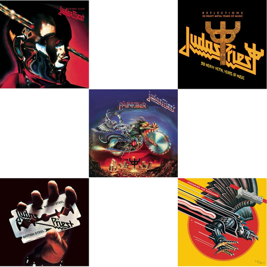 This is a 5 LP Vinyl SKU bundle.
1.This LP Vinyl is brand new.Format: LP VinylMusic Style: Heavy MetalThis item's title is: Stained Class (180G/Dl Card)Artist: Judas PriestLabel: LEGACYBarcode: 889853907915Release Date: 12/1/2017
2.This LP Vinyl is brand new.