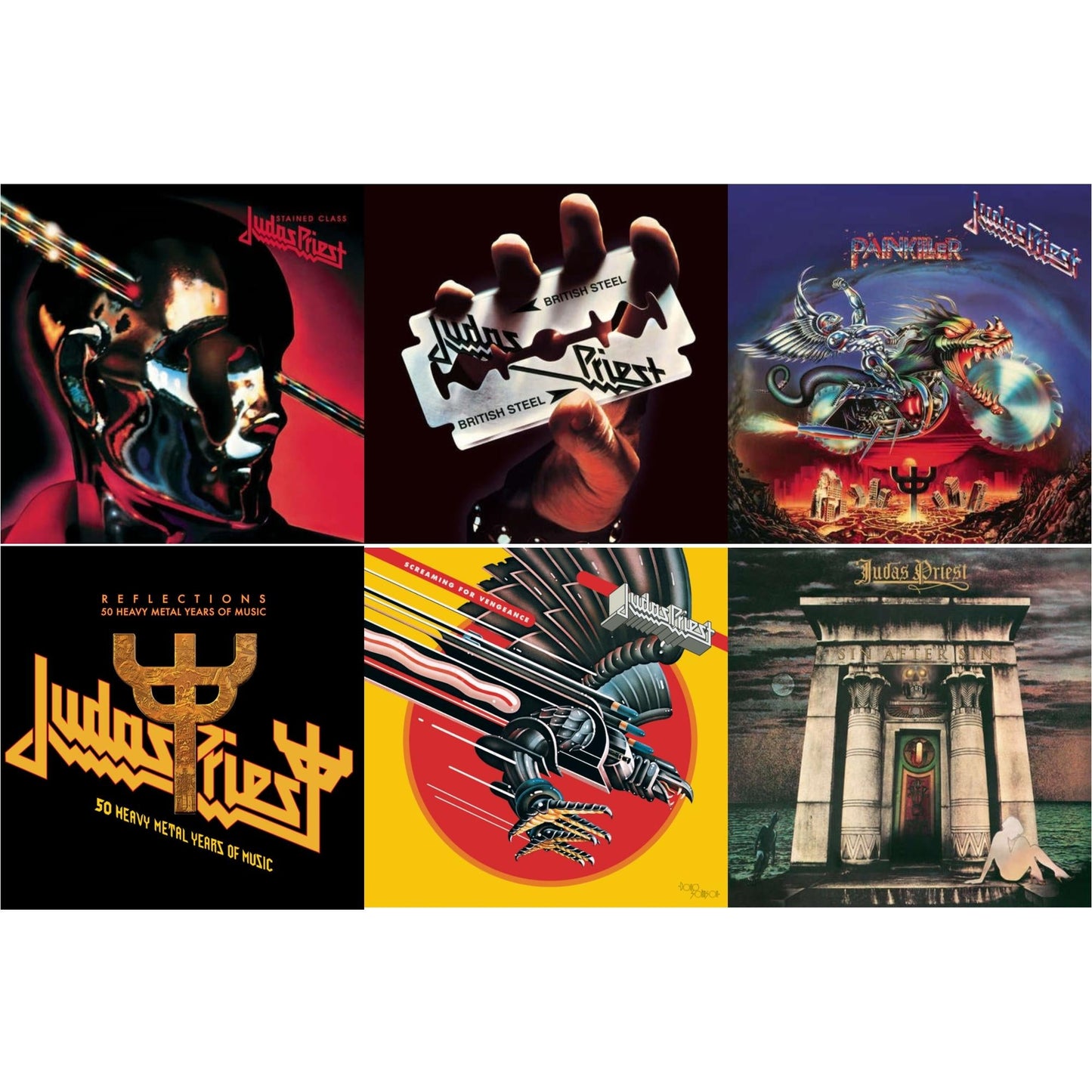 This is a 6 LP Vinyl SKU bundle.
1.This LP Vinyl is brand new.Format: LP VinylMusic Style: Heavy MetalThis item's title is: Stained Class (180G/Dl Card)Artist: Judas PriestLabel: LEGACYBarcode: 889853907915Release Date: 12/1/2017
2.This LP Vinyl is brand new.