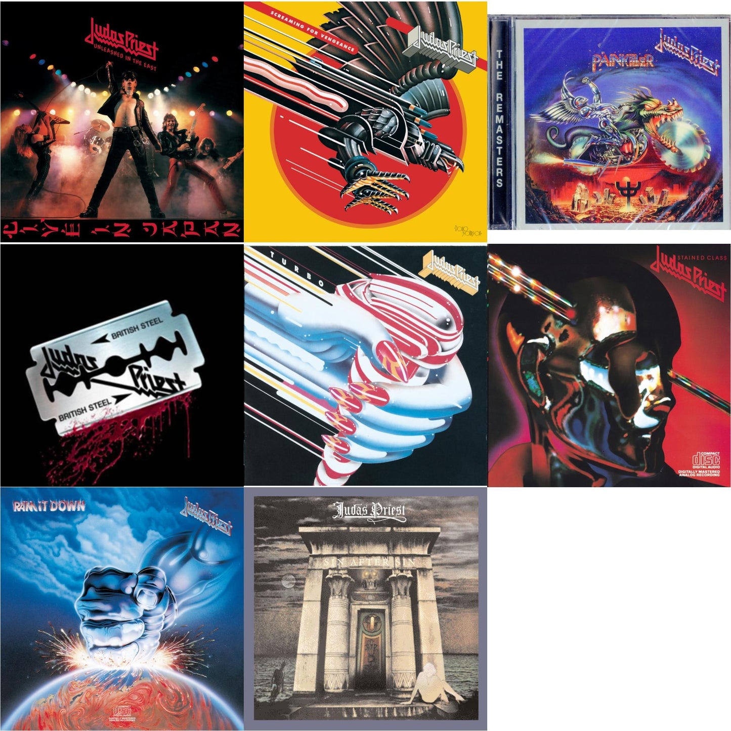 Painkiller & British Steel (30Th Anniversary Legacy Edition) & Ram It Down & Stained Class & Turbo & Screaming For Vengeance & Sin After Sin & Unleashed In The East