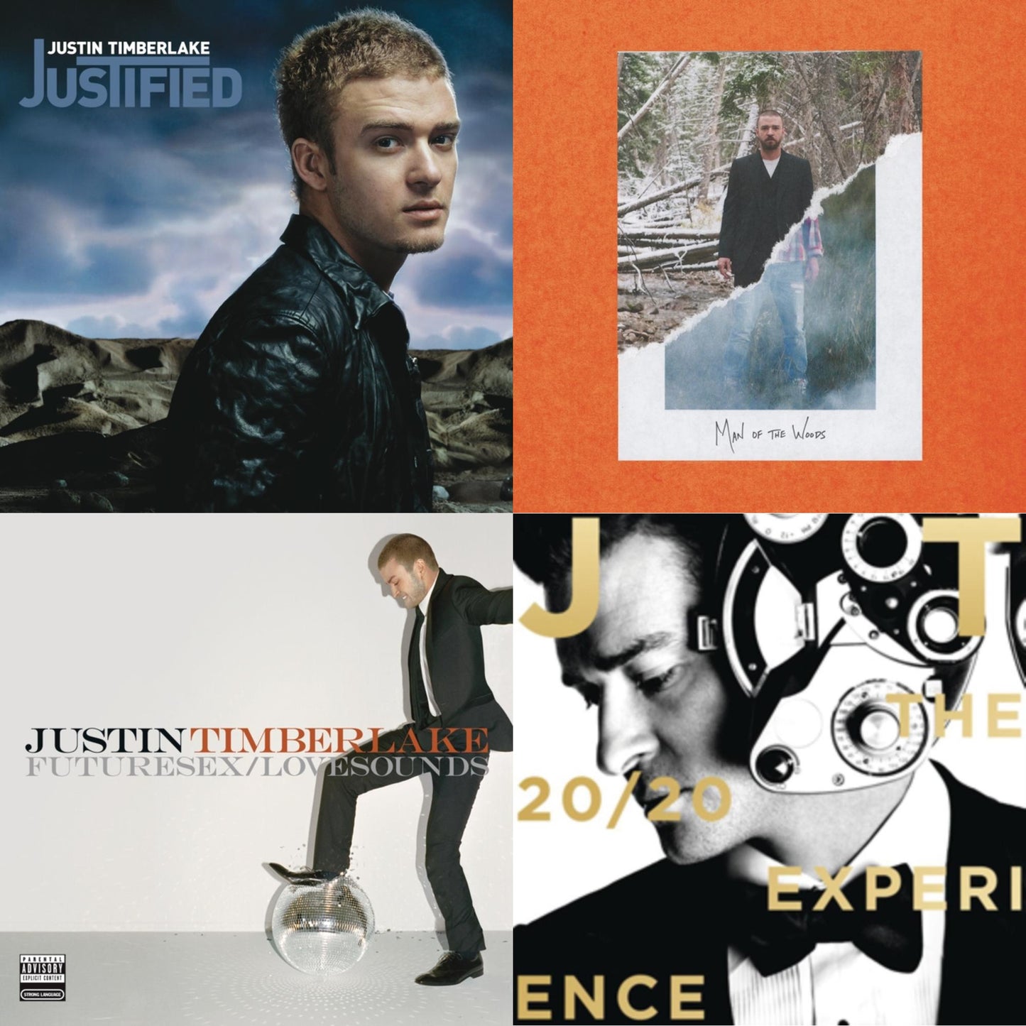 Justified & Man Of The Woods (140G/Dl Code) & Futuresex / Lovesounds (Pa/2LP/Gatefold) & 20/20 Experience (2LP/Gatefold)