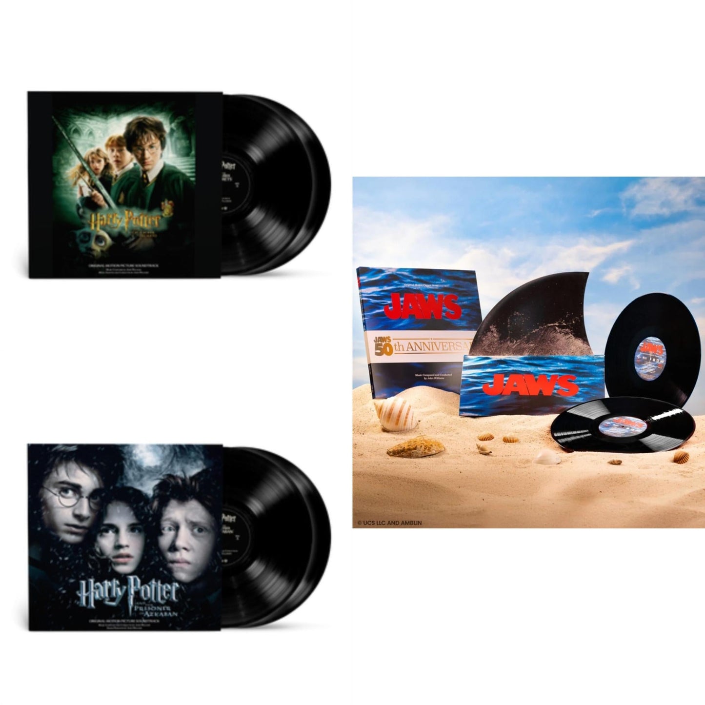 Harry Potter And The Chamber Of Secrets (2LP) (Ost) & Harry Potter And The Prisoner Of Azkaban (2LP) (Ost) & Jaws (Ost) (50Th Anniversary) (45RPM/180G/2LP)