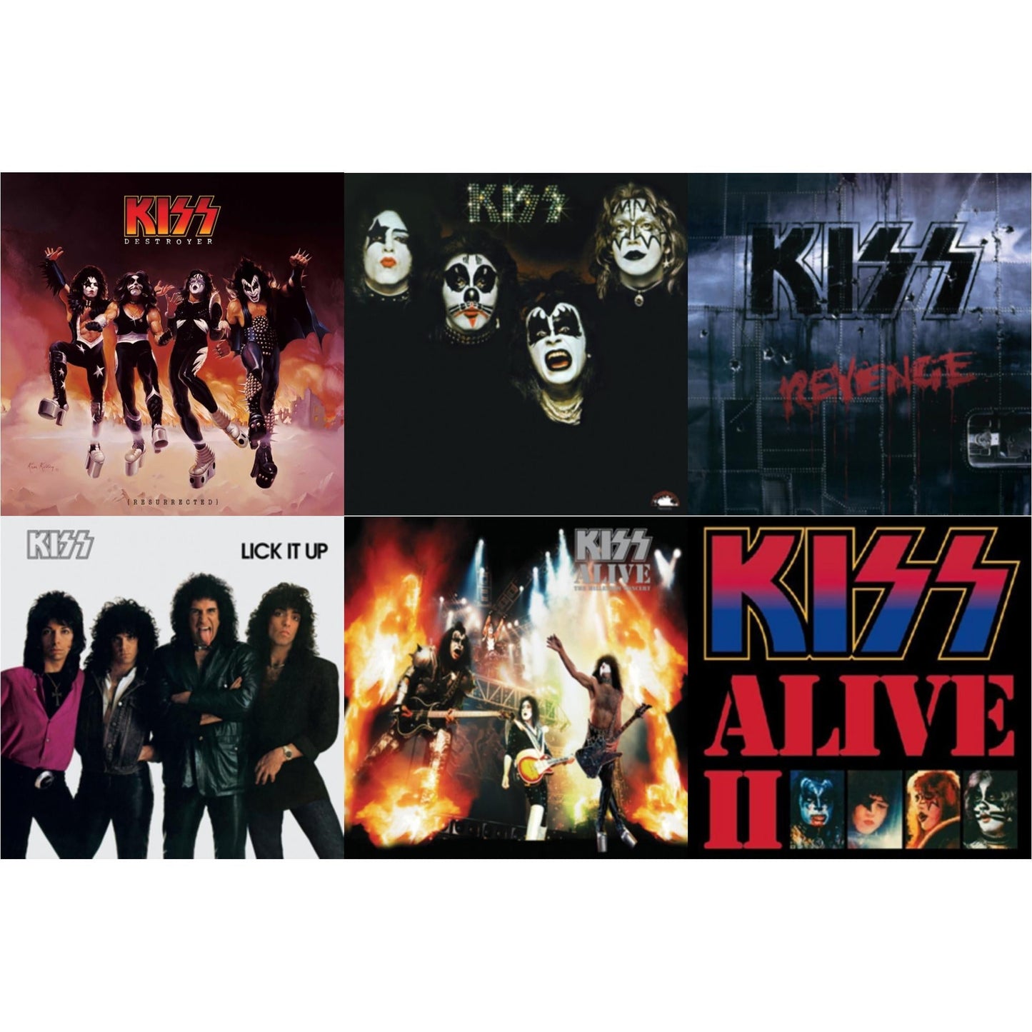 This is a 6 LP Vinyl SKU bundle.
1.This LP Vinyl is brand new.Format: LP VinylMusic Style: Hard RockThis item's title is: Destroyer (Resurrected) (Translucent Orange LP Vinyl)Artist: KissLabel: MercuryBarcode: 602508158612Release Date: 9/27/2019
2.This LP Vinyl is brand new.
