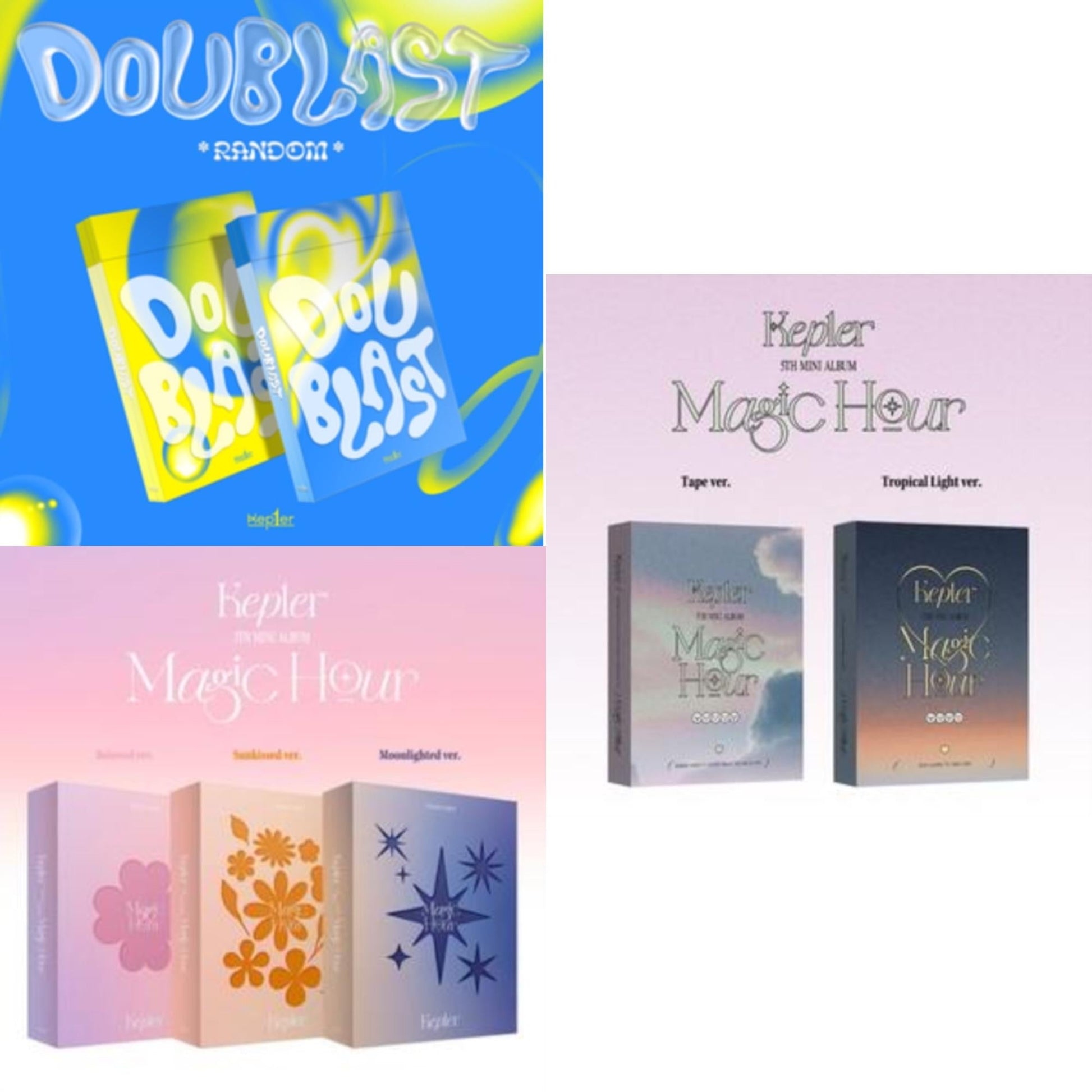 This is a 3 CD SKU bundle.
1.This CD is brand new.Format: CDMusic Style: K-popThis item's title is: DoublastArtist: Kep1erLabel: WAKEONEBarcode: 8809704424516Release Date: 6/21/2022
2.This CD is brand new.