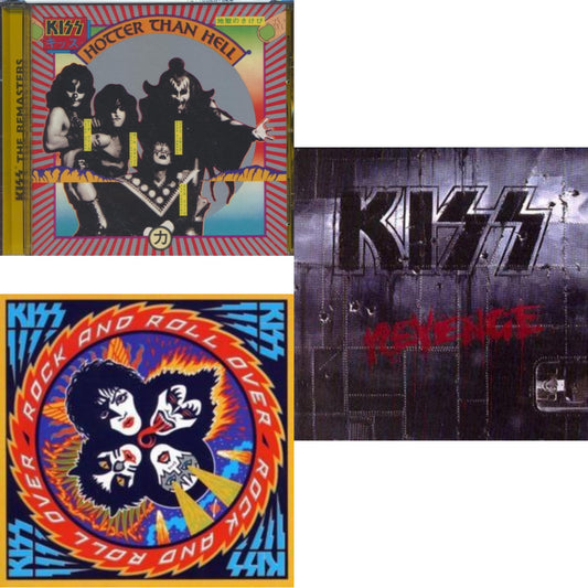 This is a 3 CD SKU bundle.
1.This CD is brand new.Format: CDMusic Style: Hard RockThis item's title is: Hotter Than HellArtist: KissLabel: CasablancaBarcode: 731453237520Release Date: 7/15/1997
2.This CD is brand new.