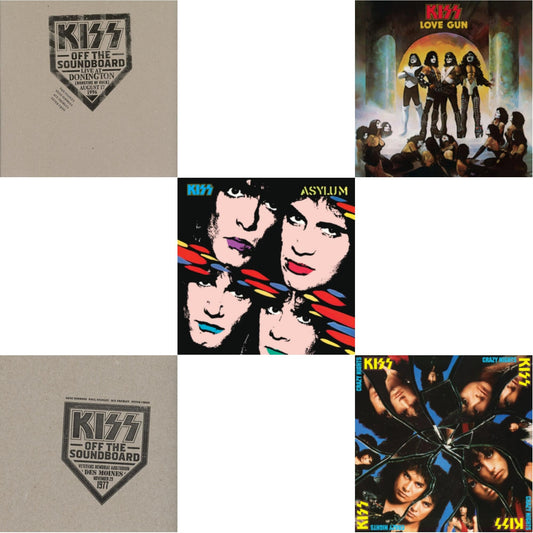 Kiss Off The Soundboard: Donington 1996 (Live) (3LP) & Kiss Off The Soundboard: Live In Des Moines (2LP) & Asylum & Love Gun & Crazy Nights