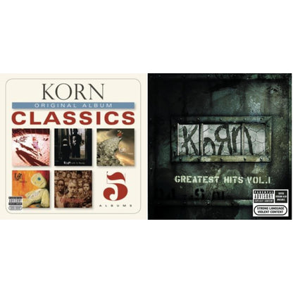 This is a 2 CD SKU bundle.
1.This CD is brand new.Format: CDMusic Style: DiscoThis item's title is: Original Album ClassicsArtist: KornLabel: JonathanBarcode: 888837198820Release Date: 6/25/2013
2.This CD is brand new.