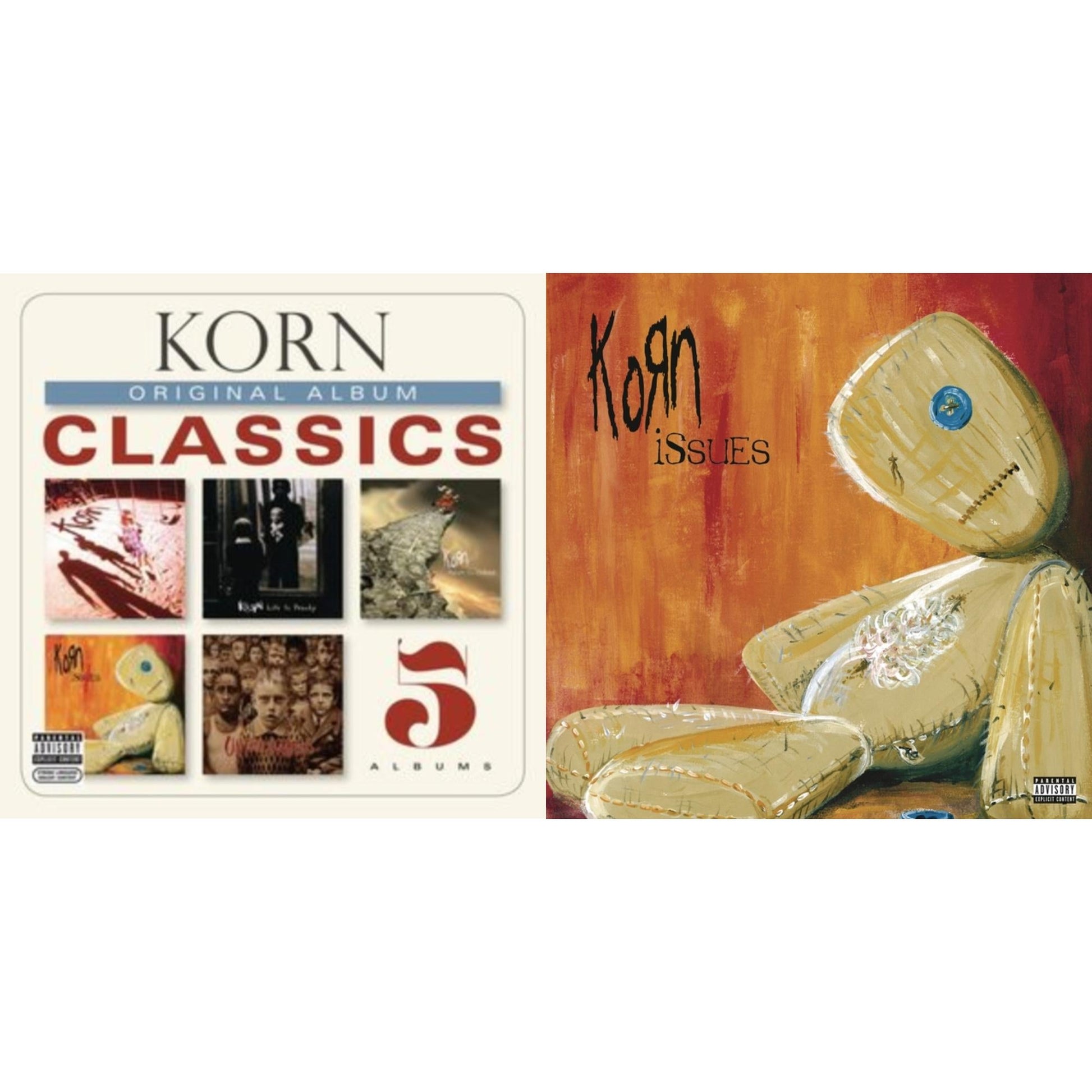 This is a 2 CD SKU bundle.
1.This CD is brand new.Format: CDMusic Style: DiscoThis item's title is: Original Album ClassicsArtist: KornLabel: JonathanBarcode: 888837198820Release Date: 6/25/2013
2.This CD is brand new.