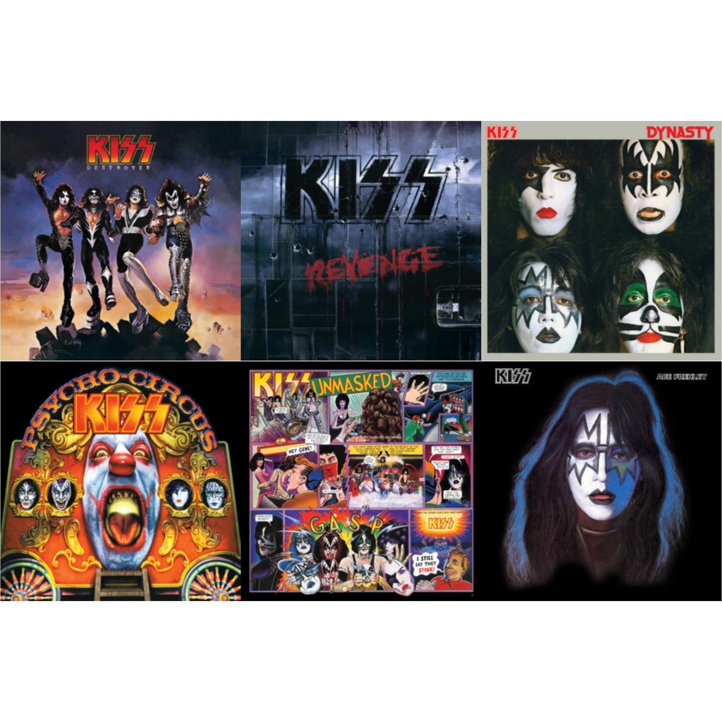Destroyer & Revenge & Dynasty & Psycho Circus & Unmasked & Ace Frehley
