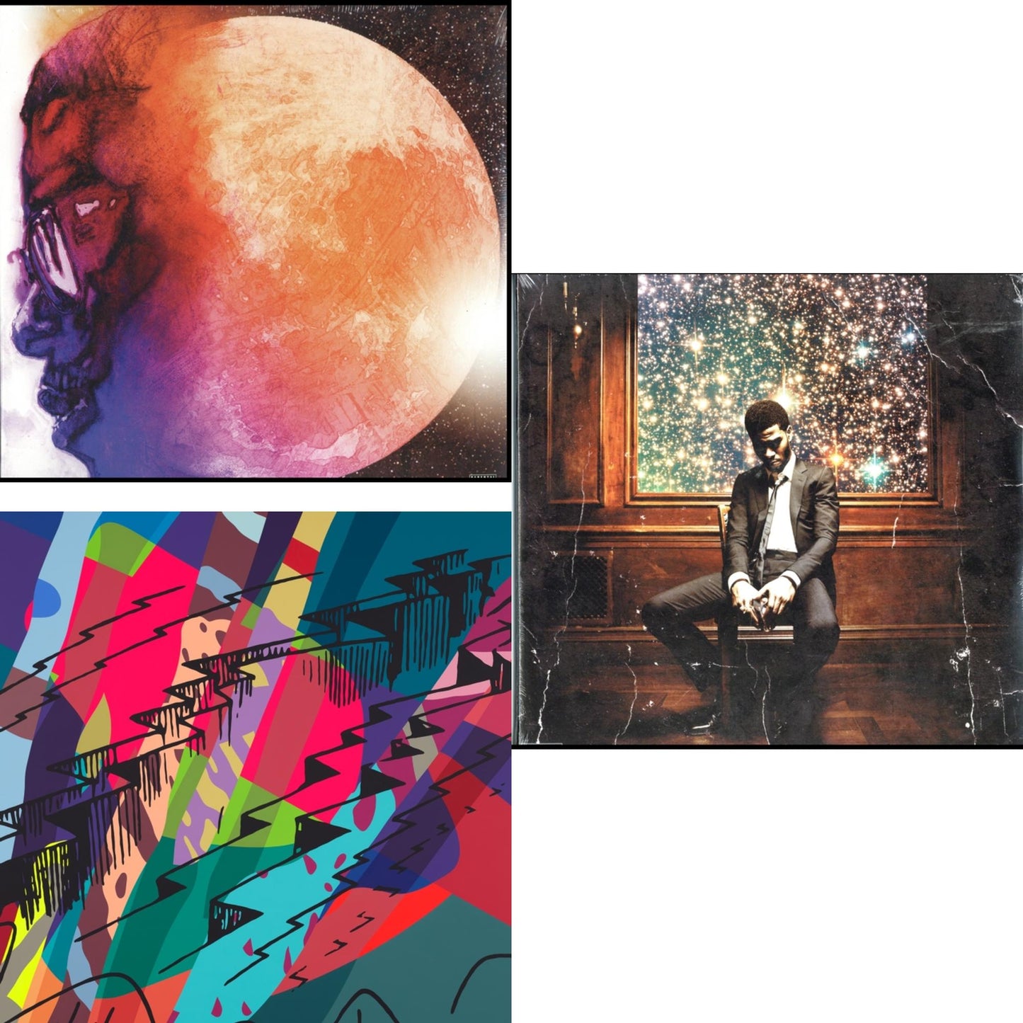 This is a 3 LP Vinyl SKU bundle.
1.This LP Vinyl is brand new.Format: LP VinylThis item's title is: Insano (X) (Translucent Red Vinyl/2LP)Artist: Kid CudiBarcode: 602455824646Release Date: 1/12/2024
2.This LP Vinyl is brand new.