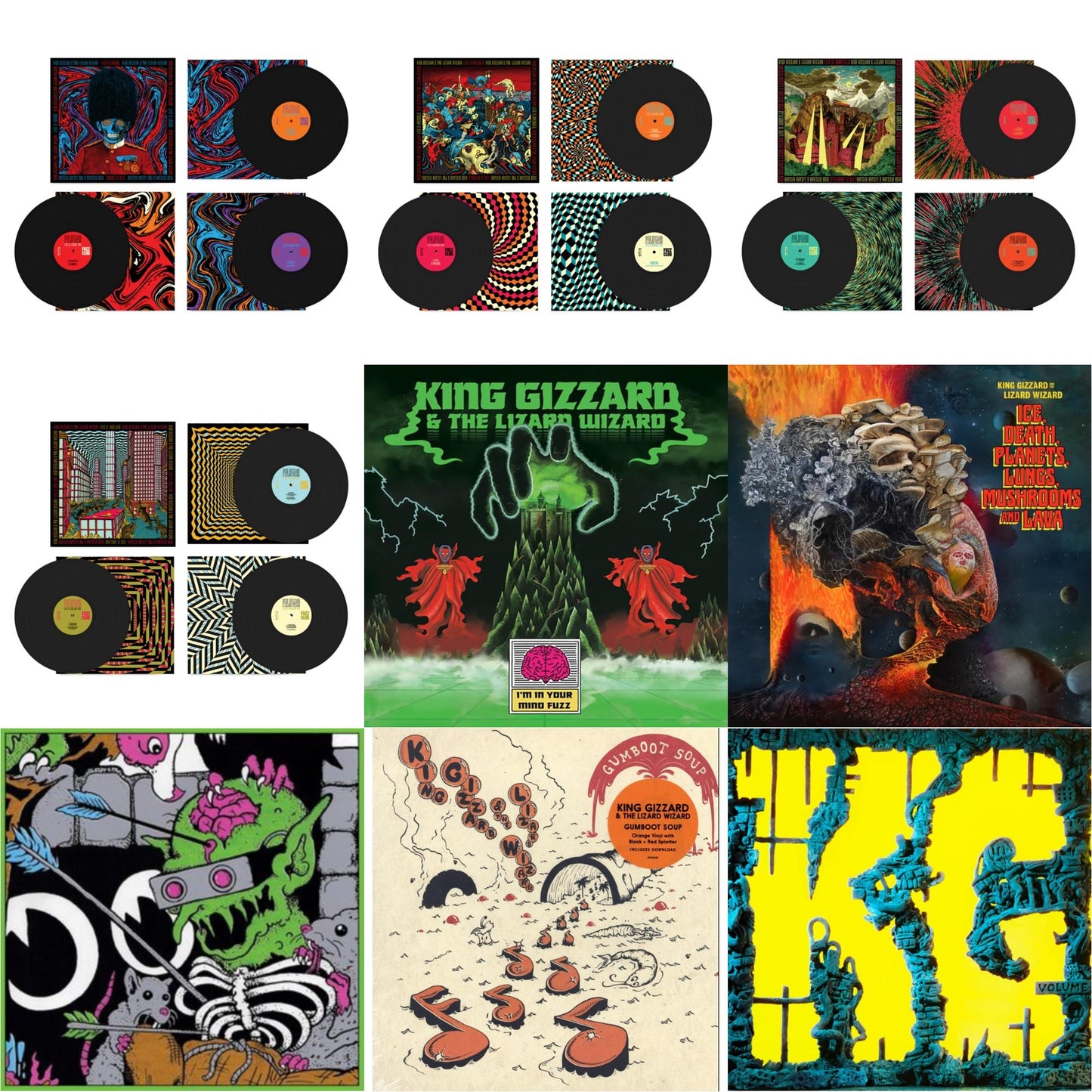 This is a 9 LP Vinyl SKU bundle.
1.This LP Vinyl is brand new.Format: LP VinylThis item's title is: Live In London '19 (Fuzz Club Official Bootleg)Artist: King Gizzard & The Lizard WizardLabel: FUZZ CLUBBarcode: 5060467887083Release Date: 1/10/2025
2.This LP Vinyl is brand new.