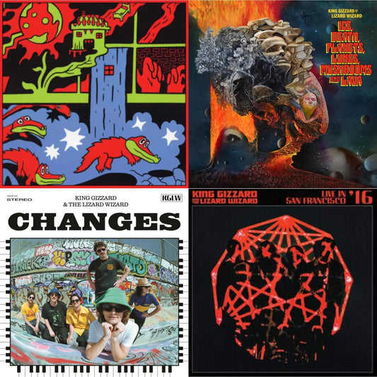 Live In Paris '19 (Fuzz Club Official Bootleg) & Ice, Death, Planets, Lungs, Mushrooms & Lava (2LP/Recycled Black Wax Vinyl) & Changes (Recycled Black Wax LP Vinyl) & Live In San Francisco '16 (Deluxe/2LP/Fog/Sunburst Vinyl)