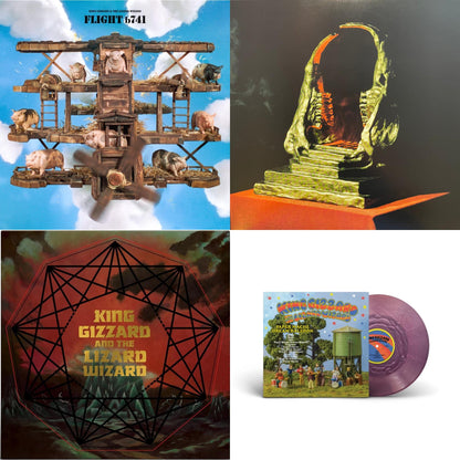 Flight B741 (Recycled Black LP Vinyl) & Infest The Rats' Nest (Red/Black LP Vinyl) & Nonagon Infinity (Alien Warp Drive Edition) (2LP/Coloured Vinyl) & Paper Mache Dream Balloon (Pink Seaglass LP Vinyl)