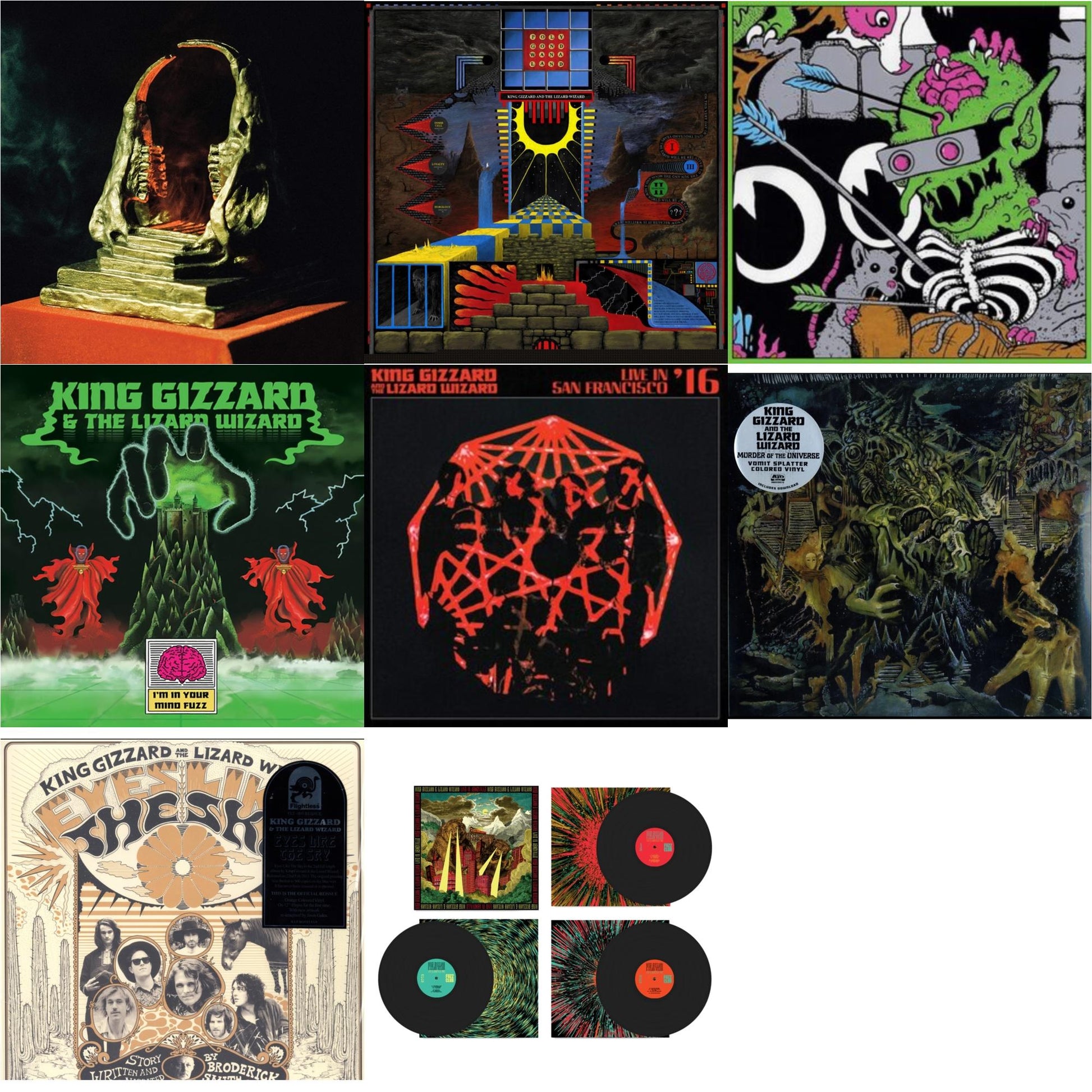 This is a 8 LP Vinyl SKU bundle.
1.This LP Vinyl is brand new.Format: LP VinylThis item's title is: Live In Adelaide '19 (Fuzz Club Official Bootleg)Artist: King Gizzard & The Lizard WizardLabel: FUZZ CLUBBarcode: 5060467887144Release Date: 1/10/2025
2.This LP Vinyl is brand new.
