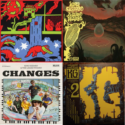 Live In Paris '19 (Fuzz Club Official Bootleg) & Nonagon Infinity Live (Coloured) & Changes (Recycled Black Wax LP Vinyl) & K.G. (X)