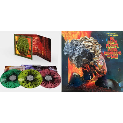 King Gizzard - Live In Houston '24 (3LP/Splatter Vinyl) & Ice, Death, Planets, Lungs, Mushrooms & Lava (2LP/Recycled Black Wax Vinyl)