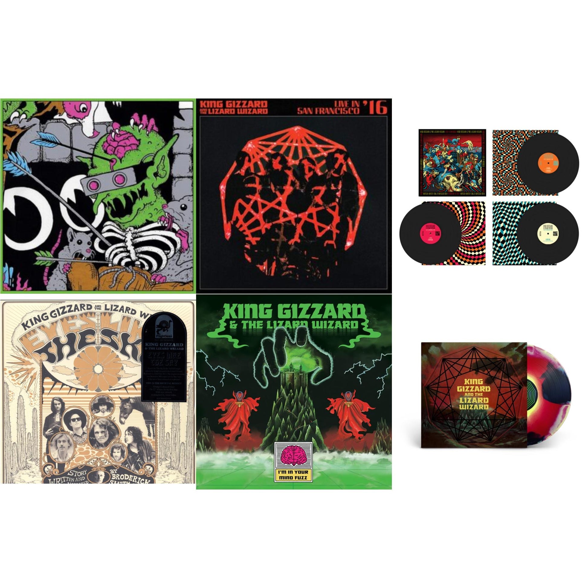 This is a 6 LP Vinyl SKU bundle.
1.This LP Vinyl is brand new.Format: LP VinylMusic Style: Stoner RockThis item's title is: Live In Brussels '19 (140G/3LP)Artist: King Gizzard & The Lizard WizardLabel: DRASTIC PLASTICBarcode: 856684006032Release Date: 9/3/2021
2.