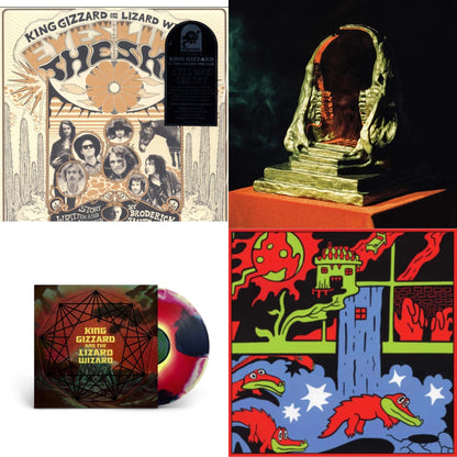 This is a 4 LP Vinyl SKU bundle.
1.This LP Vinyl is brand new.Format: LP VinylThis item's title is: Eyes Likes The Sky (Peach LP Vinyl)Artist: King Gizzard & The Lizard WizardLabel: ATO RECORDSBarcode: 880882339418Release Date: 11/2/2018
2.This LP Vinyl is brand new.