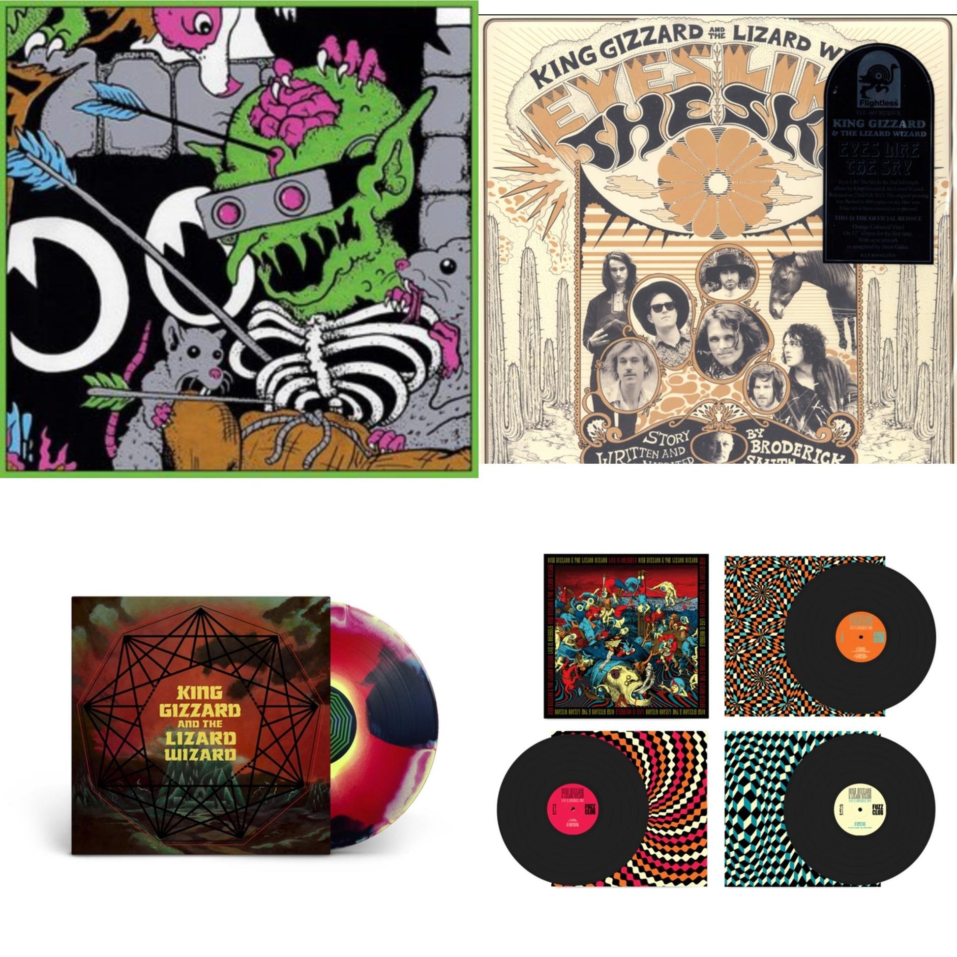 This is a 4 LP Vinyl SKU bundle.
1.This LP Vinyl is brand new.Format: LP VinylMusic Style: Stoner RockThis item's title is: Live In Brussels '19 (140G/3LP)Artist: King Gizzard & The Lizard WizardLabel: DRASTIC PLASTICBarcode: 856684006032Release Date: 9/3/2021
2.