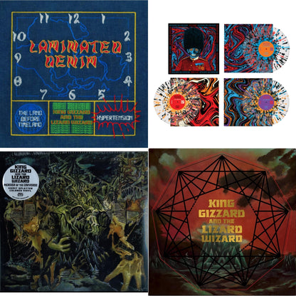 This is a 4 LP Vinyl SKU bundle.
1.This LP Vinyl is brand new.Format: LP VinylMusic Style: Psychedelic RockThis item's title is: Laminated Denim (Lucky Rainbow LP Vinyl)Artist: King Gizzard & The Lizard WizardLabel: KGLWBarcode: 198704290206Release Date: 4/25/2025
2.