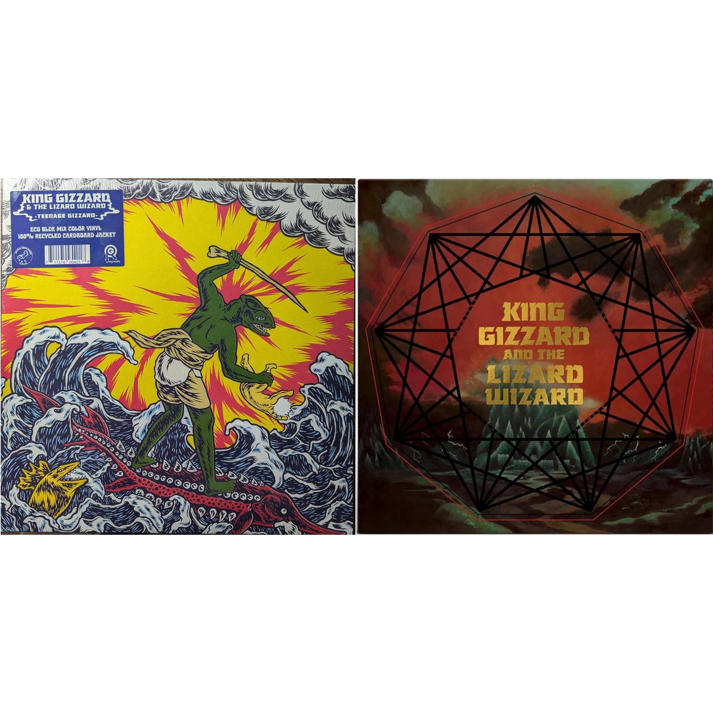 Teenage Gizzard (Blue Eco Mix LP Vinyl) & Nonagon Infinity (Alien Warp Drive Edition) (2LP/Coloured Vinyl)