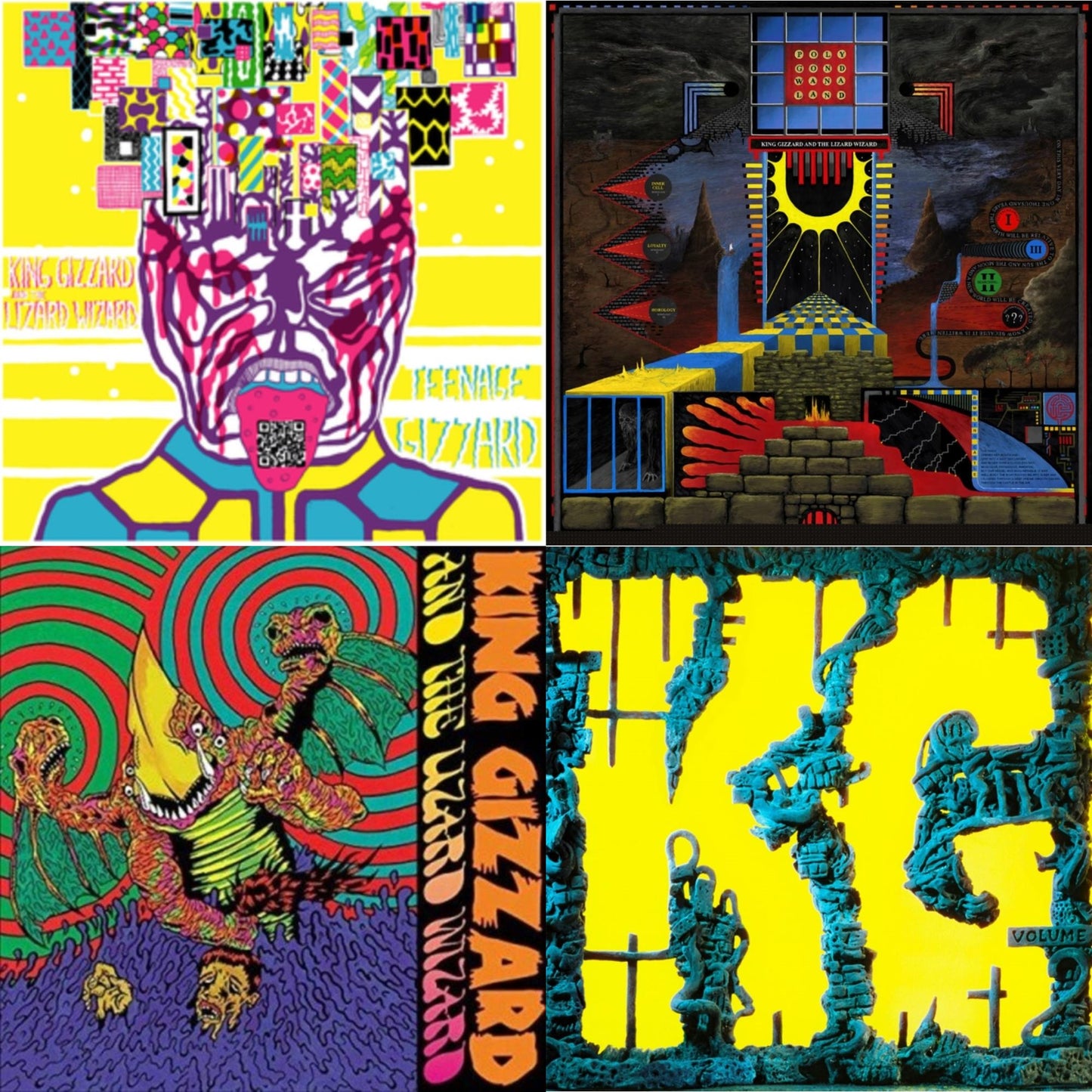 Teenage Gizzard (Fuzz Club Official Bootleg) (Deluxe Edition) & Polygondwanaland & Willoughby's Beach (Tangerine LP Vinyl) & K.G. (X)