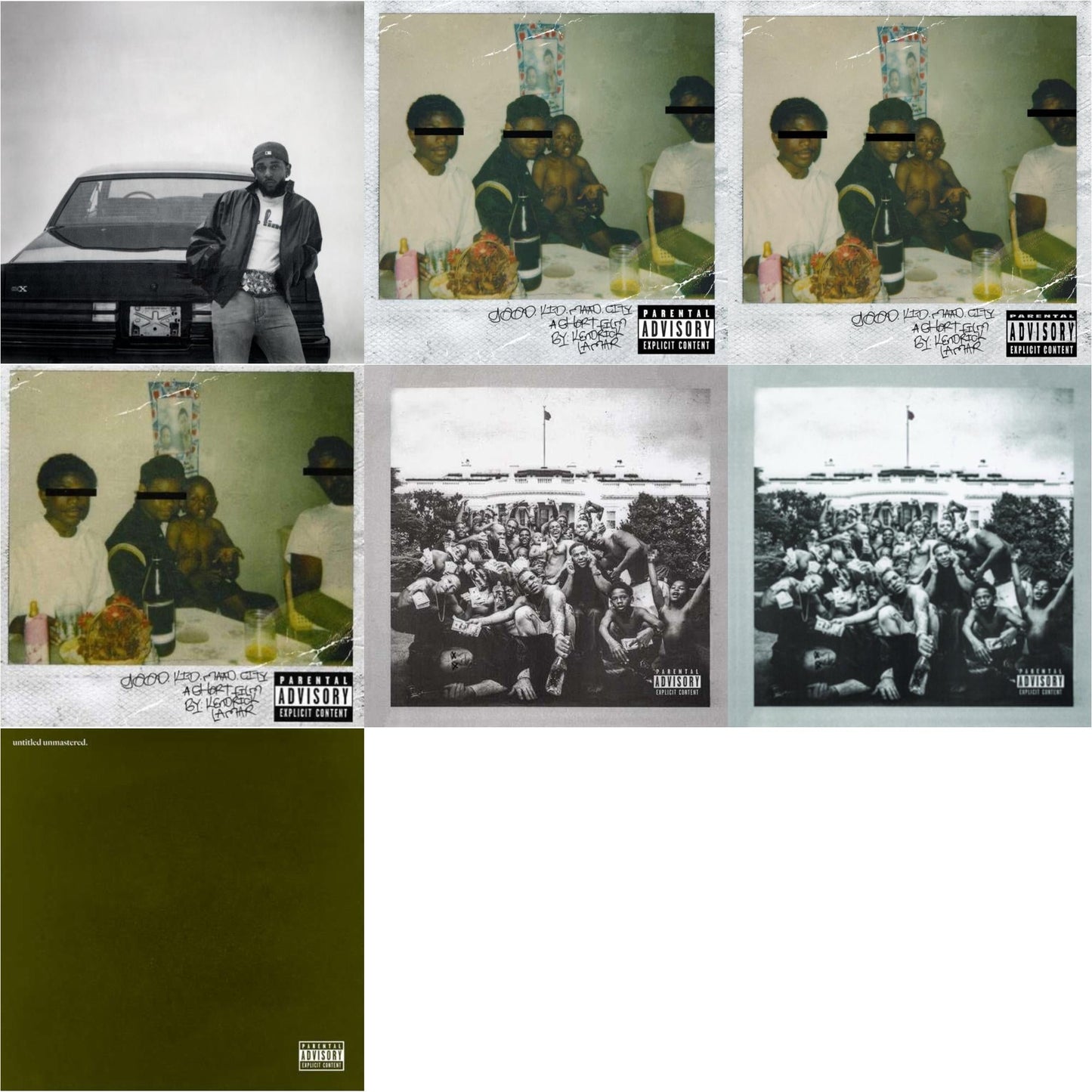 Gnx (X) & Good Kid, M.A.A.D City & Good Kid, M.A.A.D City & Good Kid, M.A.A.D City (Remixes) & To Pimp A Butterfly & To Pimp A Butterfly & Untitled Unmastered (X)