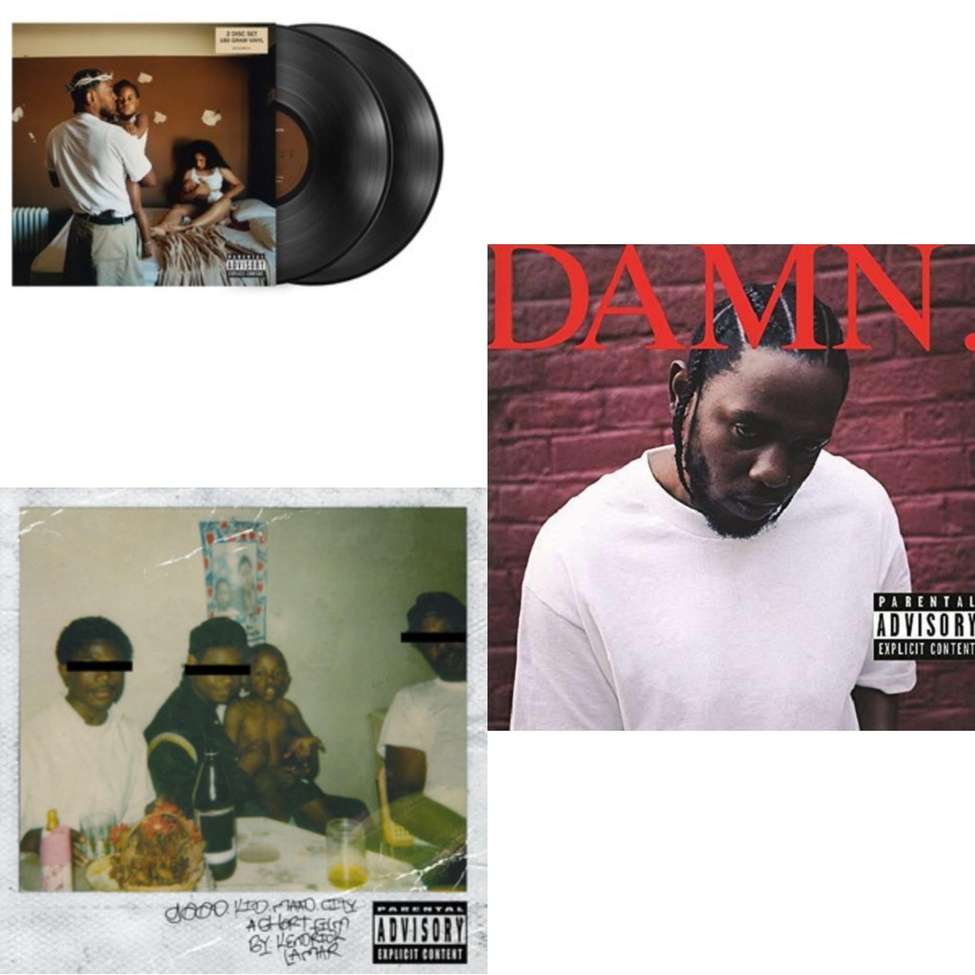 This is a 3 LP Vinyl SKU bundle.
1.This LP Vinyl is brand new.Format: LP VinylMusic Style: ConsciousThis item's title is: Mr. Morale & The Big Steppers (180G/2LP)Artist: Kendrick LamarLabel: PGLANG/TOP DAWG ENTERTAINMENT/Barcode: 602445926015Release Date: 8/26/2022
2.
