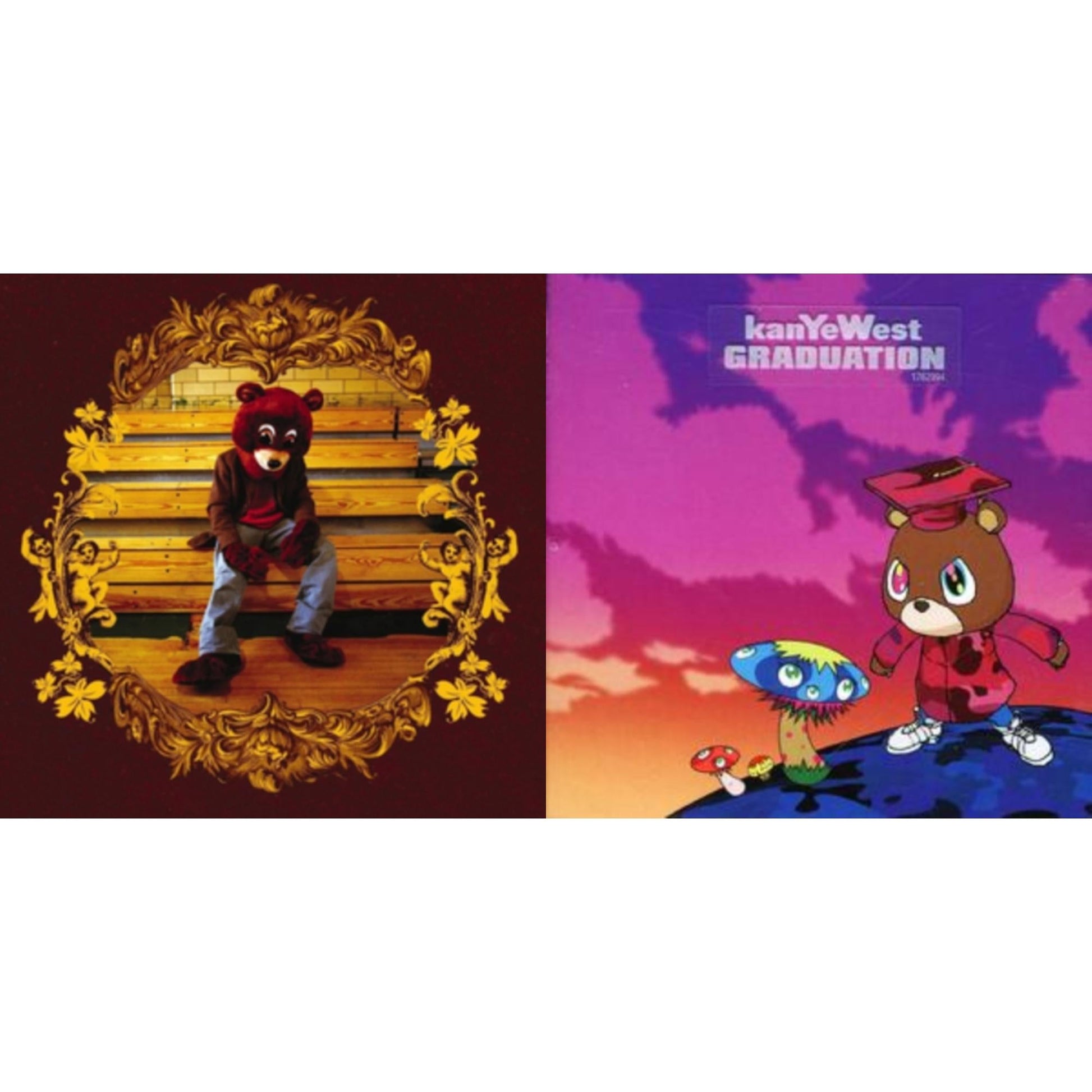 This is a 2 CD SKU bundle.
1.This CD is brand new.Format: CDMusic Style: ConsciousThis item's title is: College DropoutArtist: Kanye WestLabel: VIRGINBarcode: 602498620618Release Date: 3/15/2004
2.This CD is brand new.