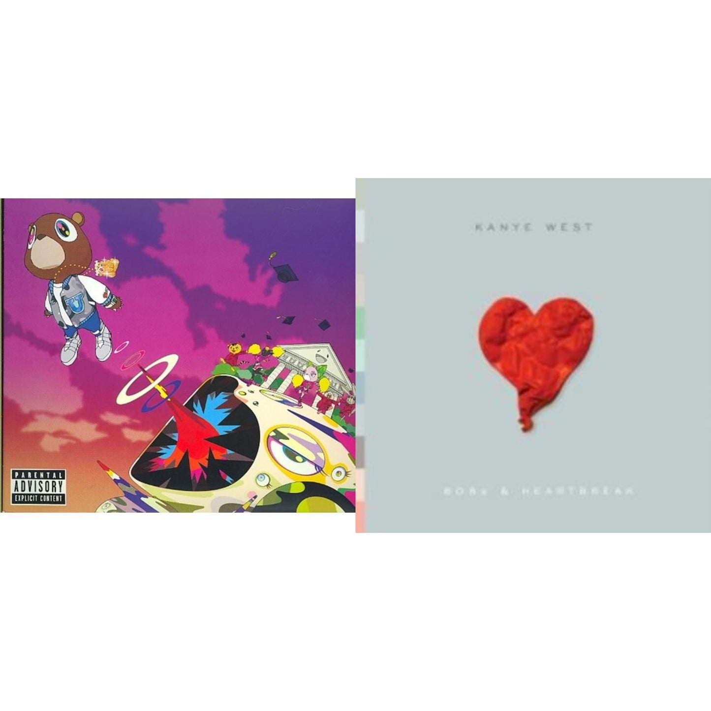 This is a 2 CD SKU bundle.
1.This CD is brand new.Format: CDMusic Style: Pop RapThis item's title is: GraduationArtist: Kanye WestLabel: Roc-A-Fella RecordsBarcode: 602517412200Release Date: 9/11/2007
2.This CD is brand new.