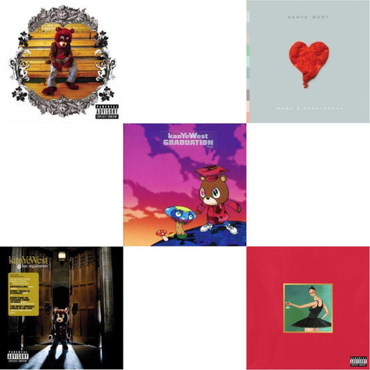 College Dropout & Late Registration & Graduation & 808S & Heartbreak & My Beautiful Dark Twisted Fantasy