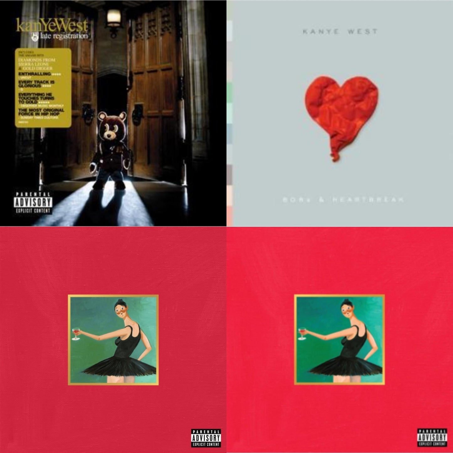 Late Registration & 808S & Heartbreak & My Beautiful Dark Twisted Fantasy & My Beautiful Dark Twisted Fantasy
