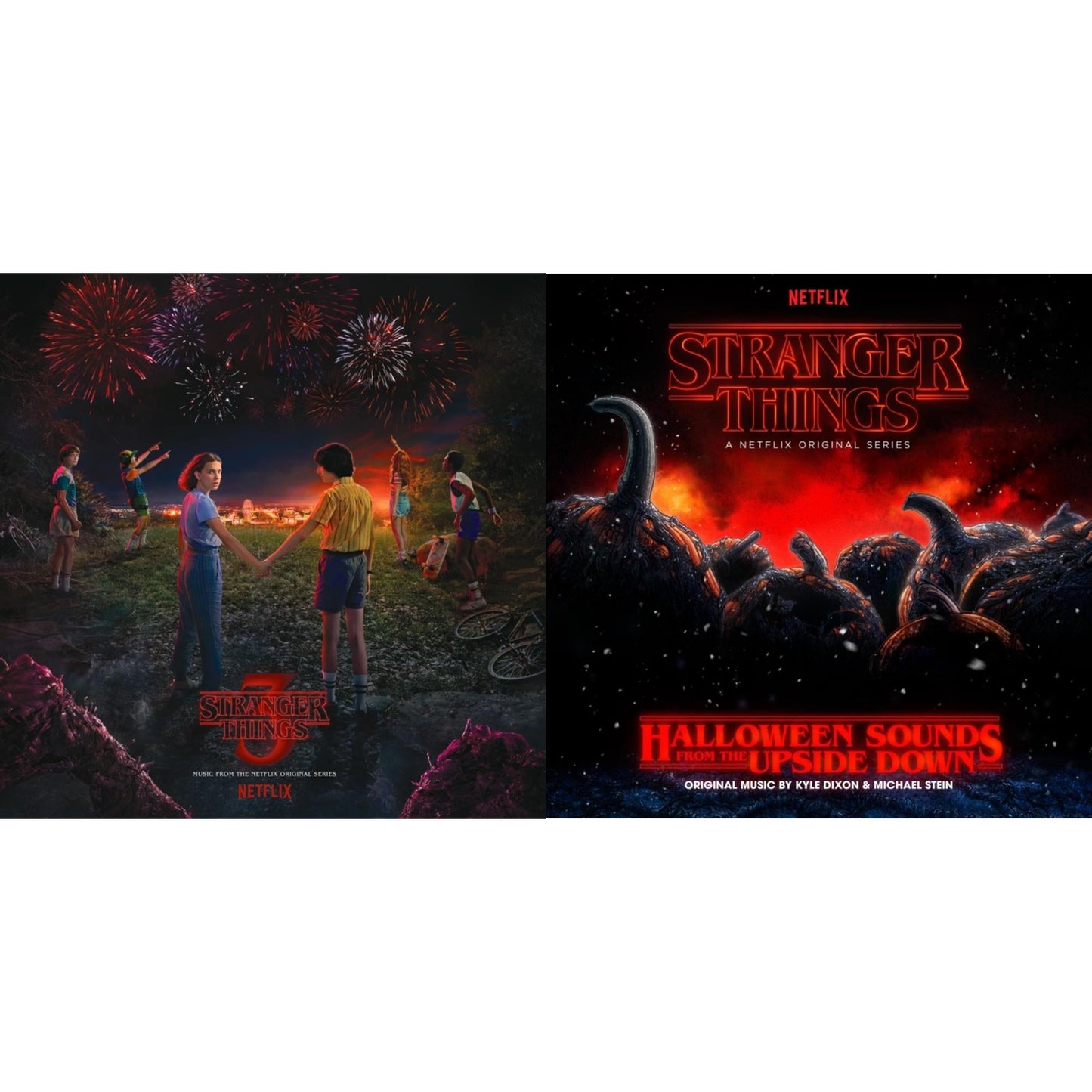 Stranger Things: Soundtrack From The Netflix Original Series, Season 3  (2LP/7Inch) & Stranger Things: Halloween Sounds From The Upside Down (Pumpkin Orange LP Vinyl)