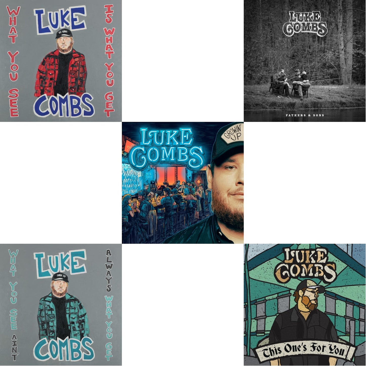 What You See Is What You Get (2LP/140G) & What You See Ain't Always What You Get (Deluxe Edition) (3LP/140G) & Growin' Up (150G) & Fathers & Sons (150G/White LP Vinyl) & This One's For You (150G)