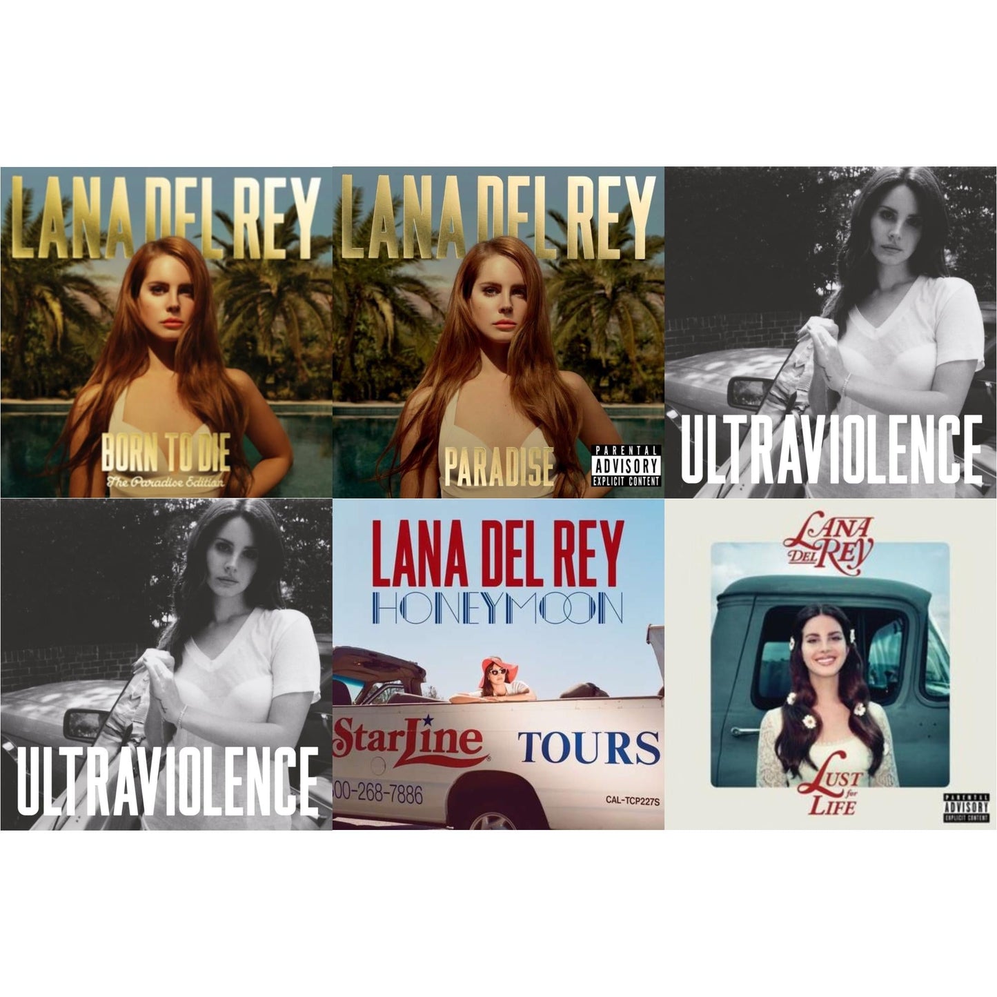 Born To Die (Paradise Edition) & Paradise & Ultraviolence & Ultraviolence & Honeymoon & Lust For Life